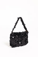 Annika Sequin Shoulder Bag - Black