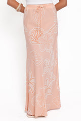 Marissa Maxi Skirt - Peach Floral