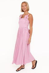 Alden Maxi Dress - Pink/White Stripe