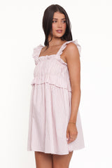 Keonia Mini Dress - Pink Stripe