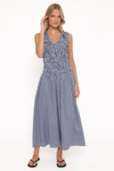 Kirrilee Maxi Dress - Blue Stripe