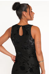Melinda Sleeveless Velvet Maxi - Black