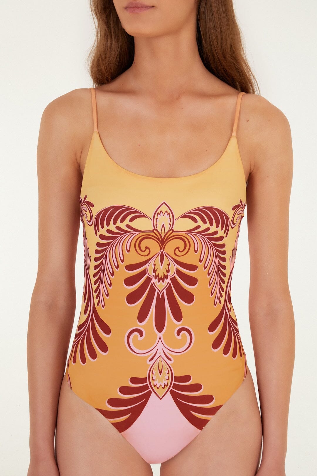 Soft Yellow Arabesc One-Piece