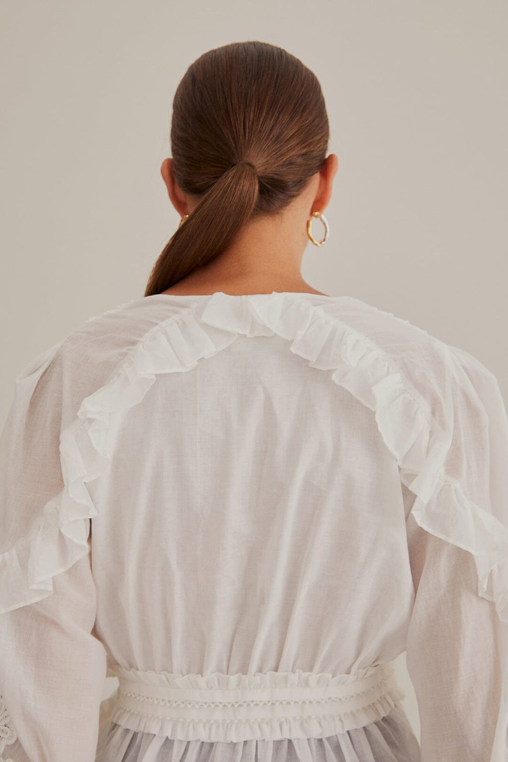 Off-White V Neck Blouse