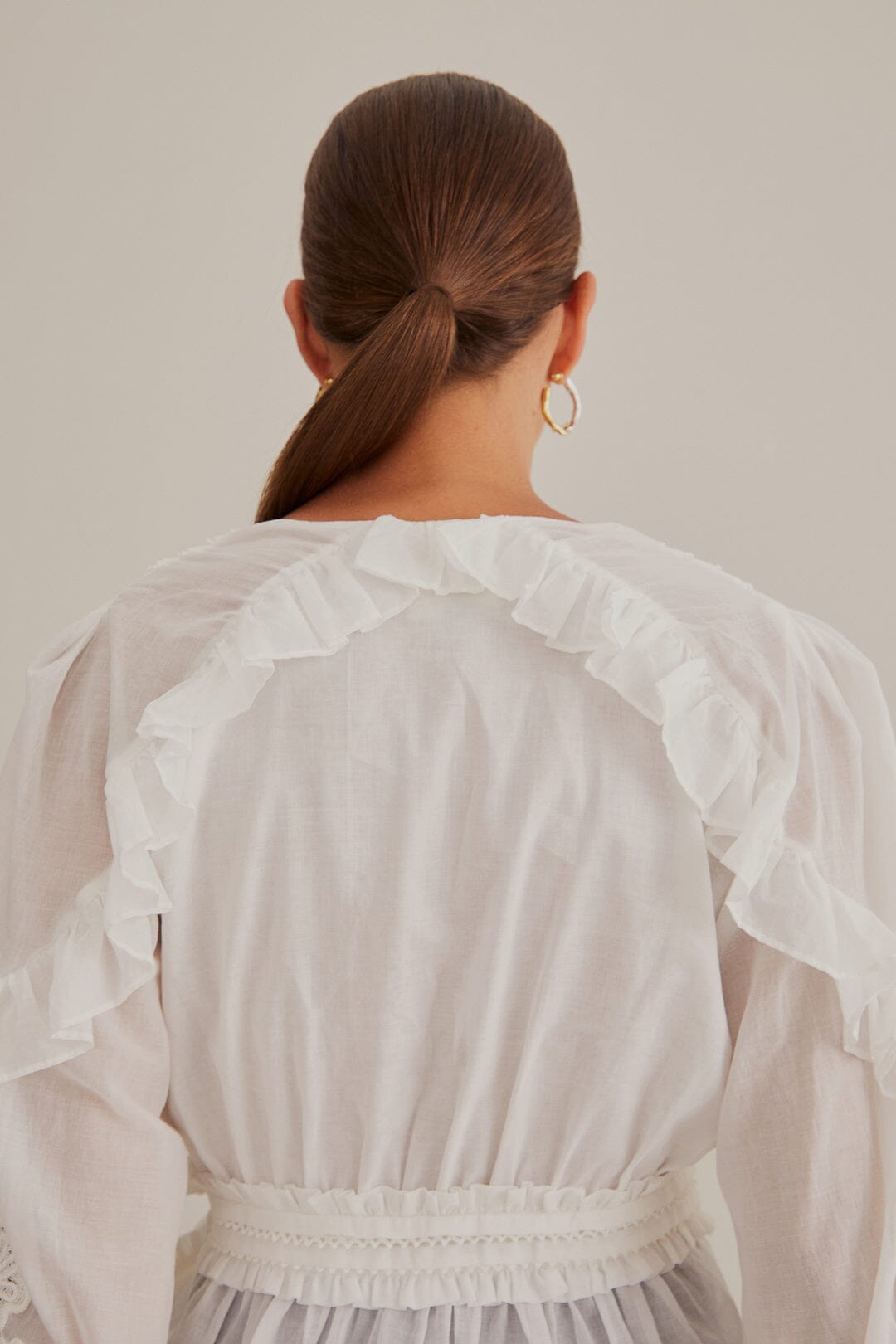 Off-White V Neck Blouse