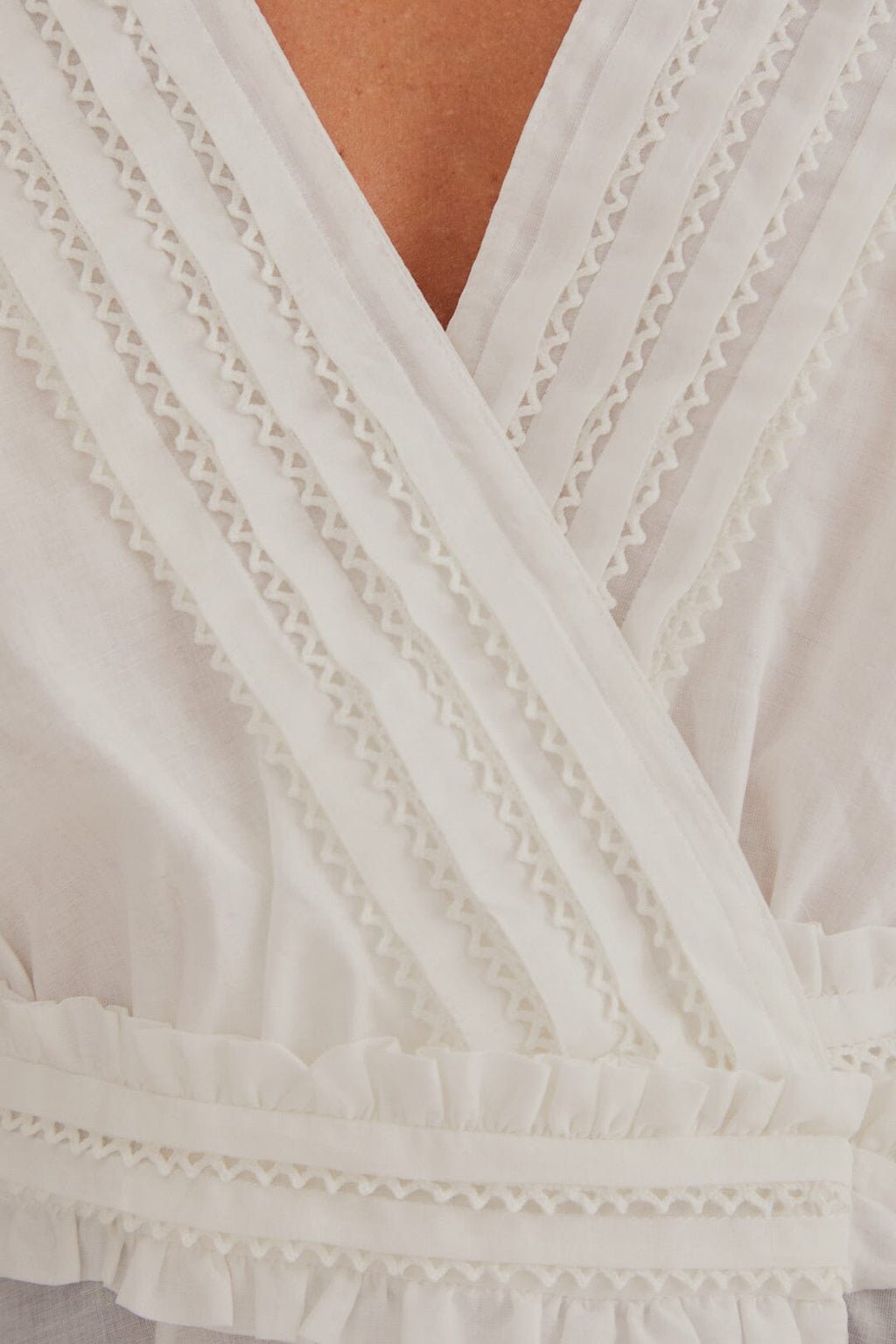 Off-White V Neck Blouse