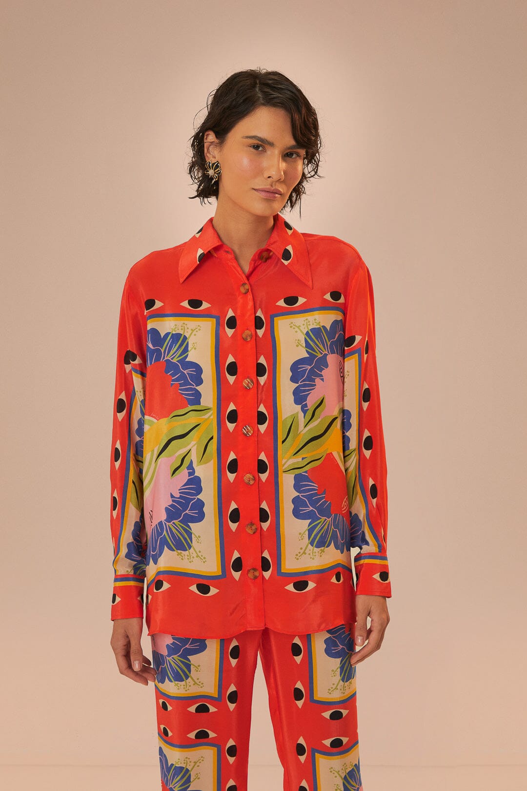 Sand Surreal Scarf Pajama Shirt
