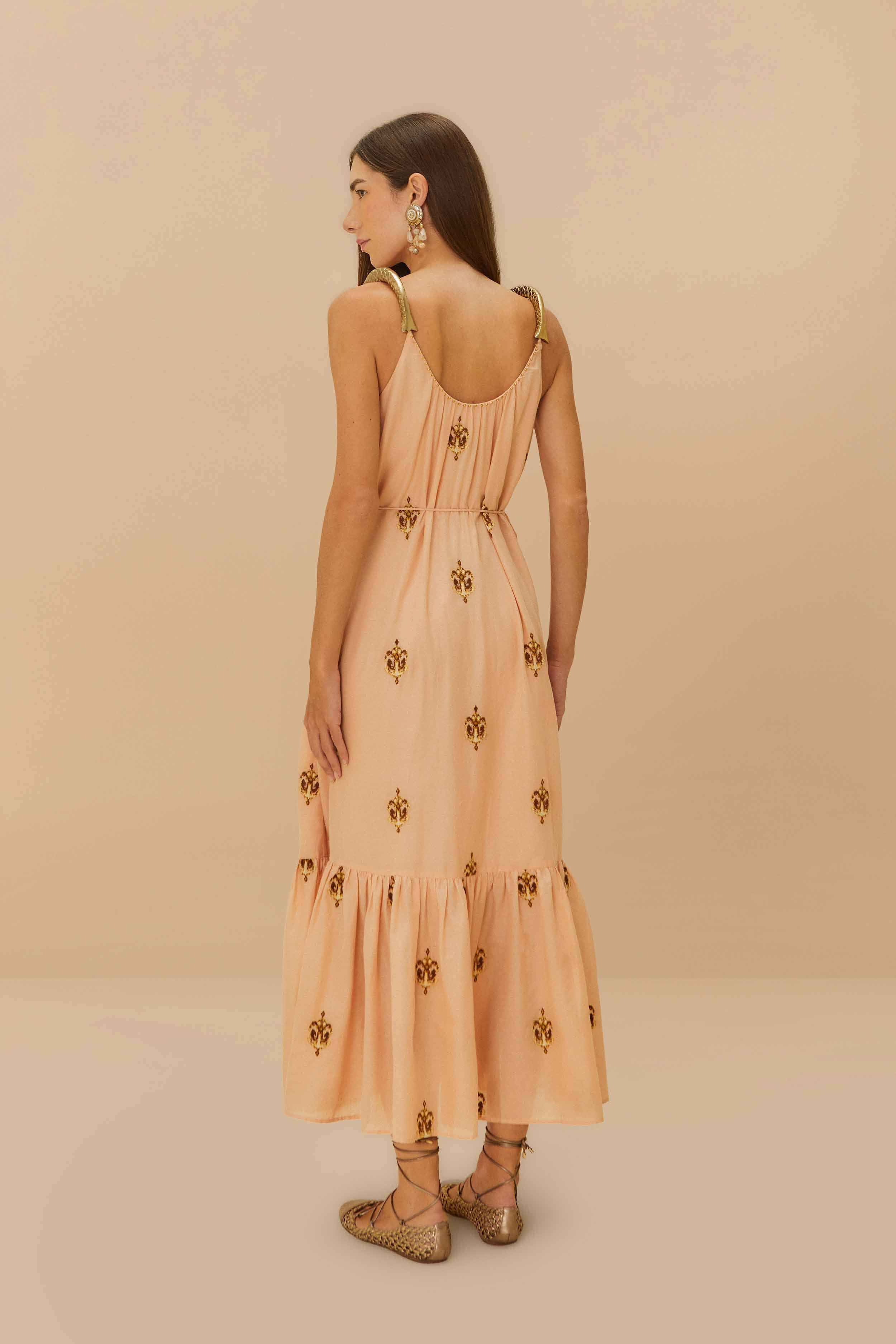 Sand Anchor Tapestry Fish Strap Maxi Dress