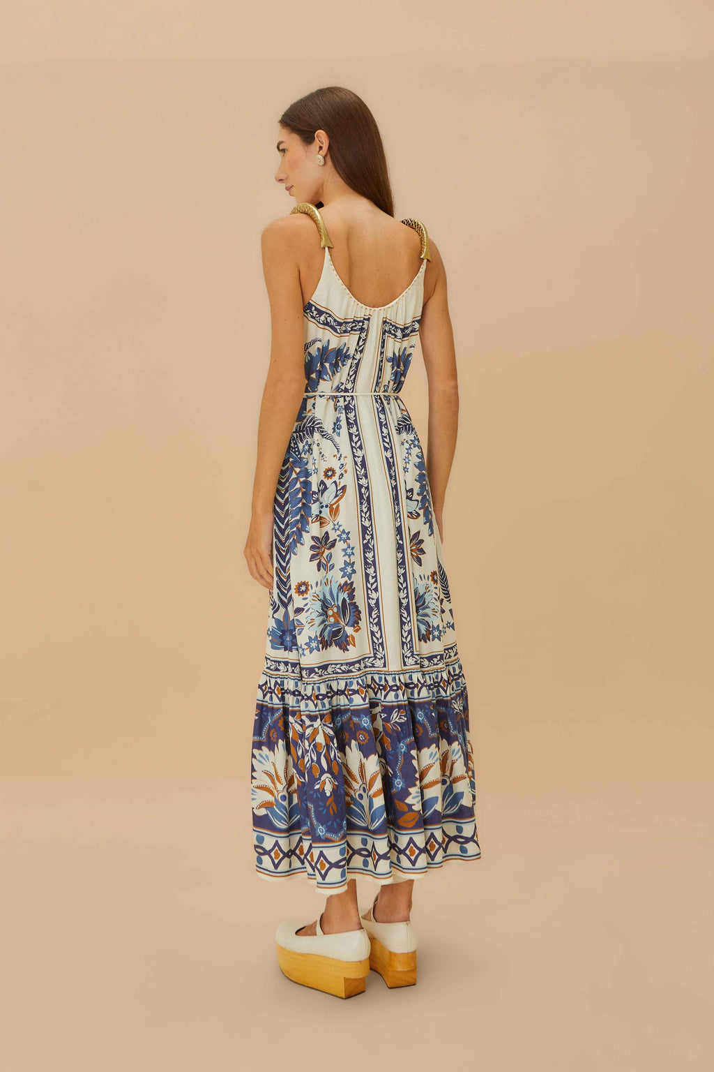 Off-White Ana Tapestry Fish Strap Maxi Dress