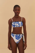 Floral Cascade Full High Waist Bikini Bottom