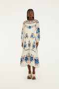 Sand Renata Floral Drawstring Cut-Out Maxi Dress