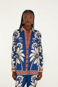 Blue Luna Collared Lenzing Ecovero Viscose Pajama Shirt
