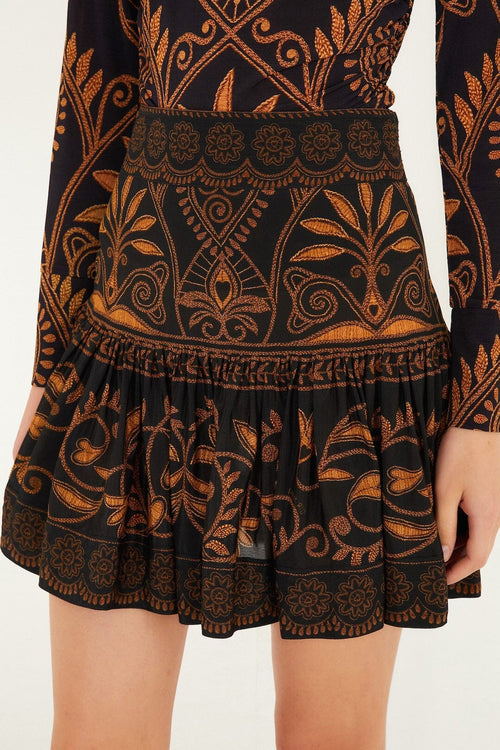 Black Cornely Ainika Lenzing™ Ecovero™ Viscose Mini Skirt