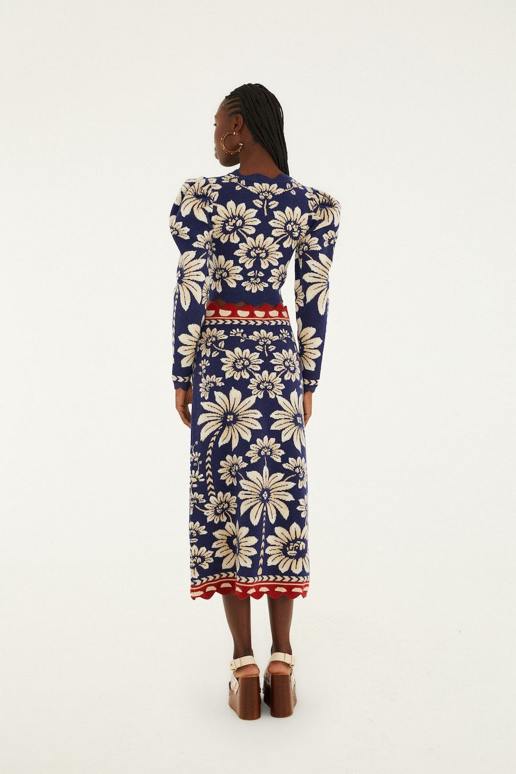 Blue Luna Knit Midi Skirt