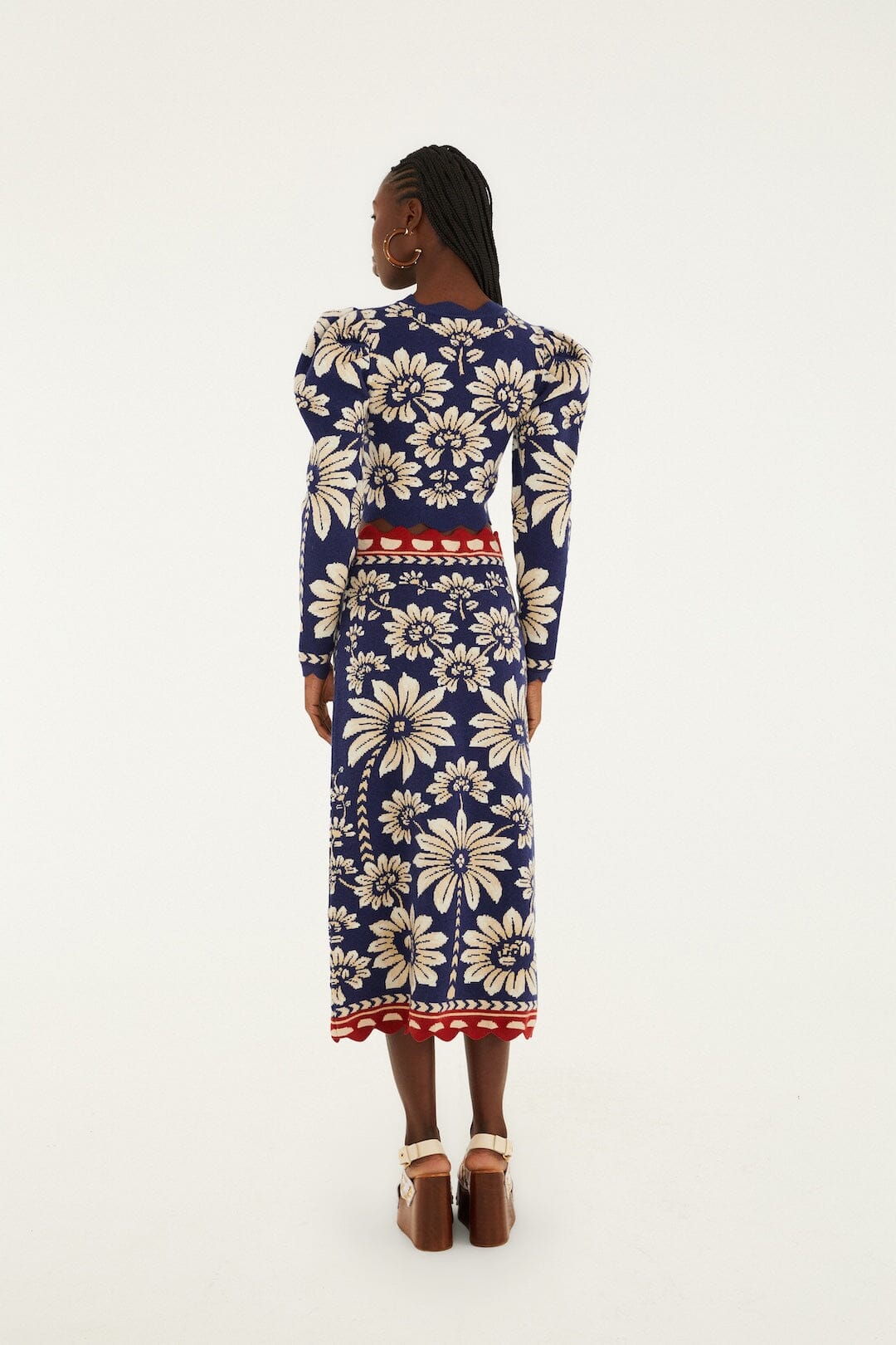 Blue Luna Knit Midi Skirt