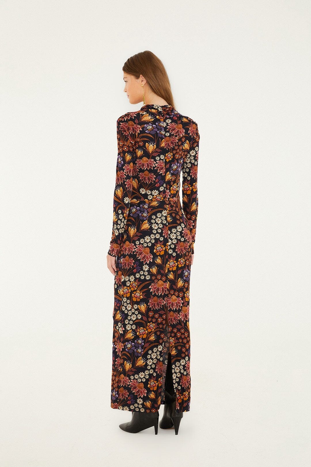 Black Lili Long Sleeve Maxi Dress