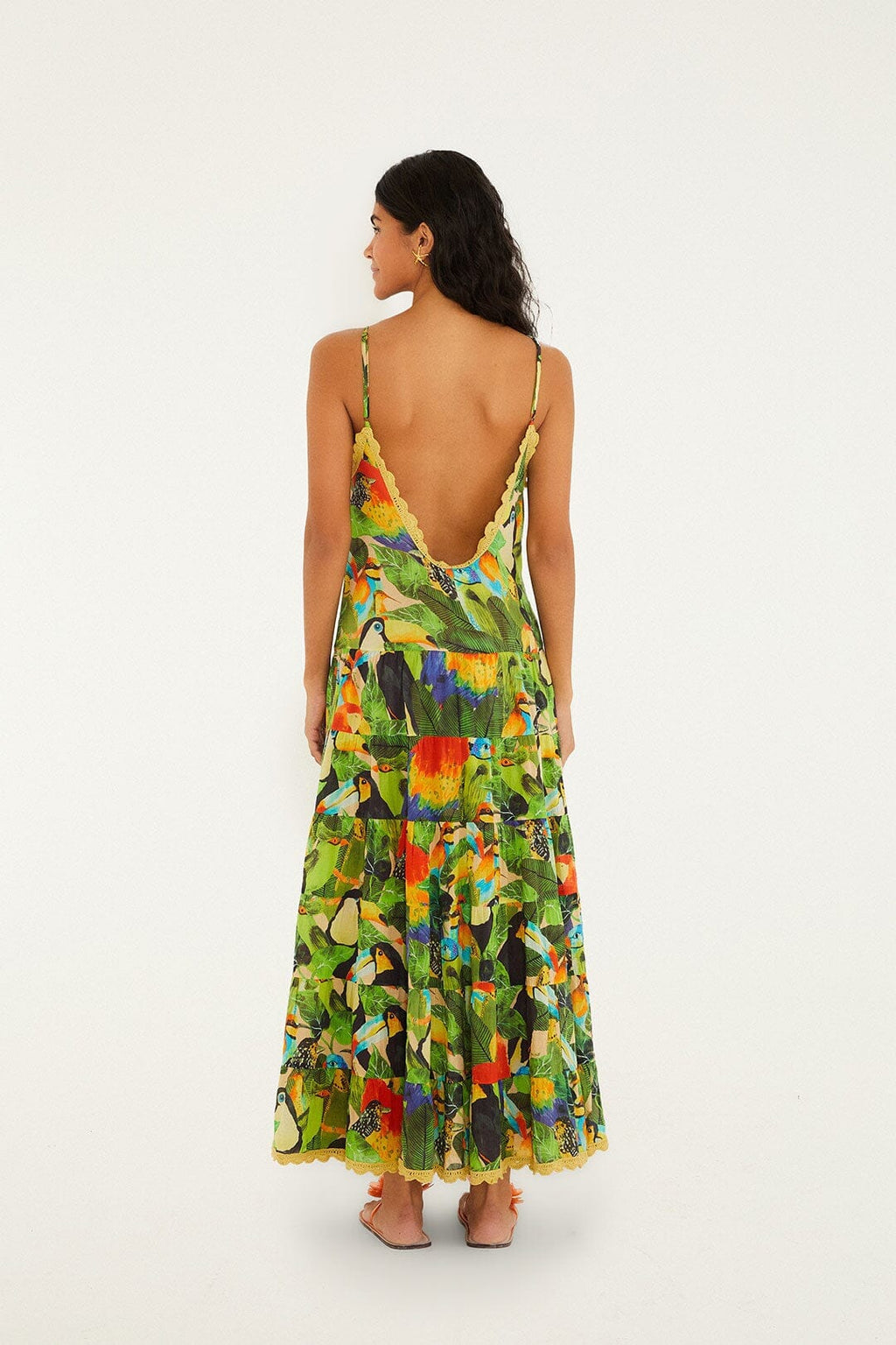 Bird Leaves Long Dress