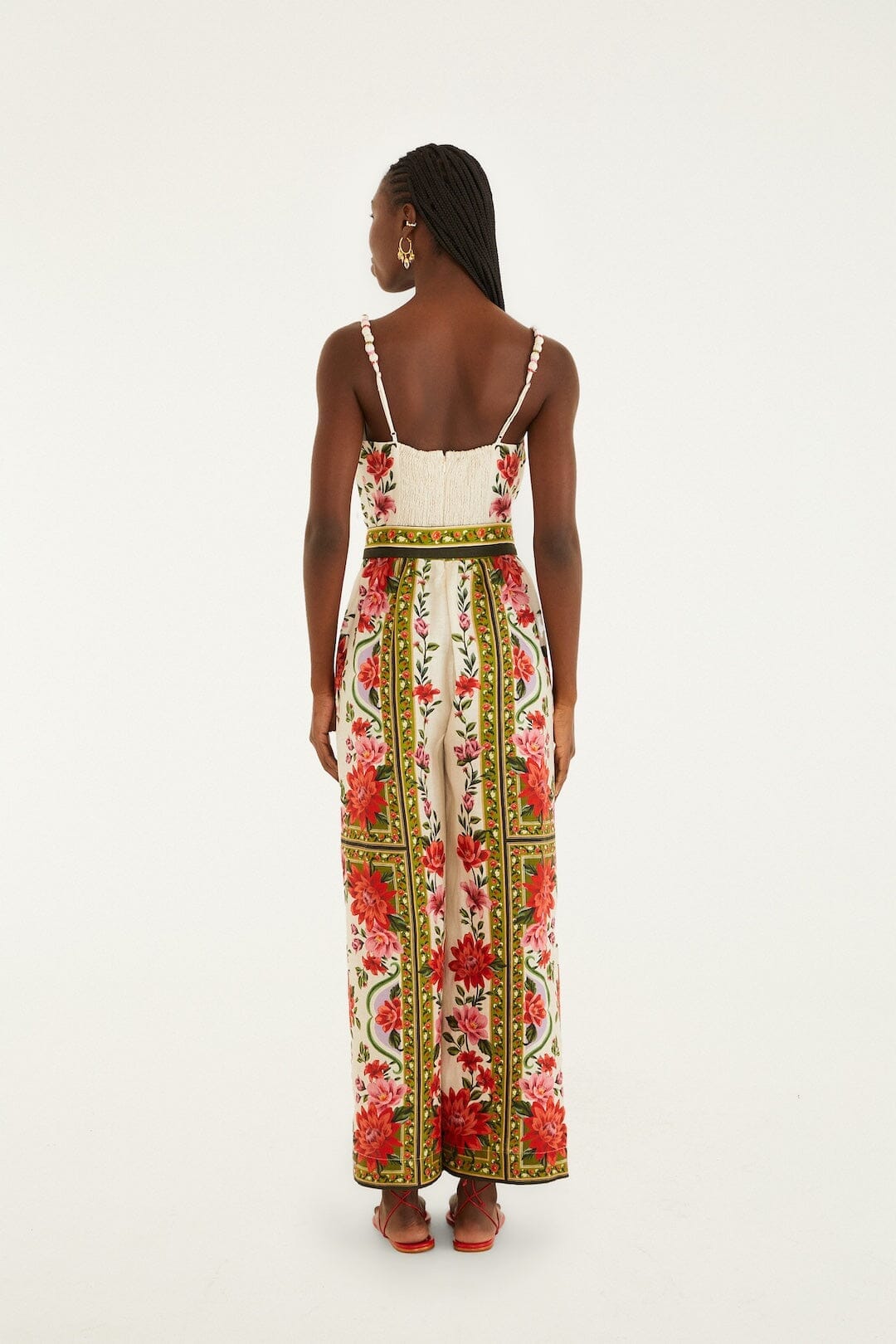 Sand Wonder Rio Sleeveless Euroflax™ Premium Linen Wide-Leg Jumpsuit
