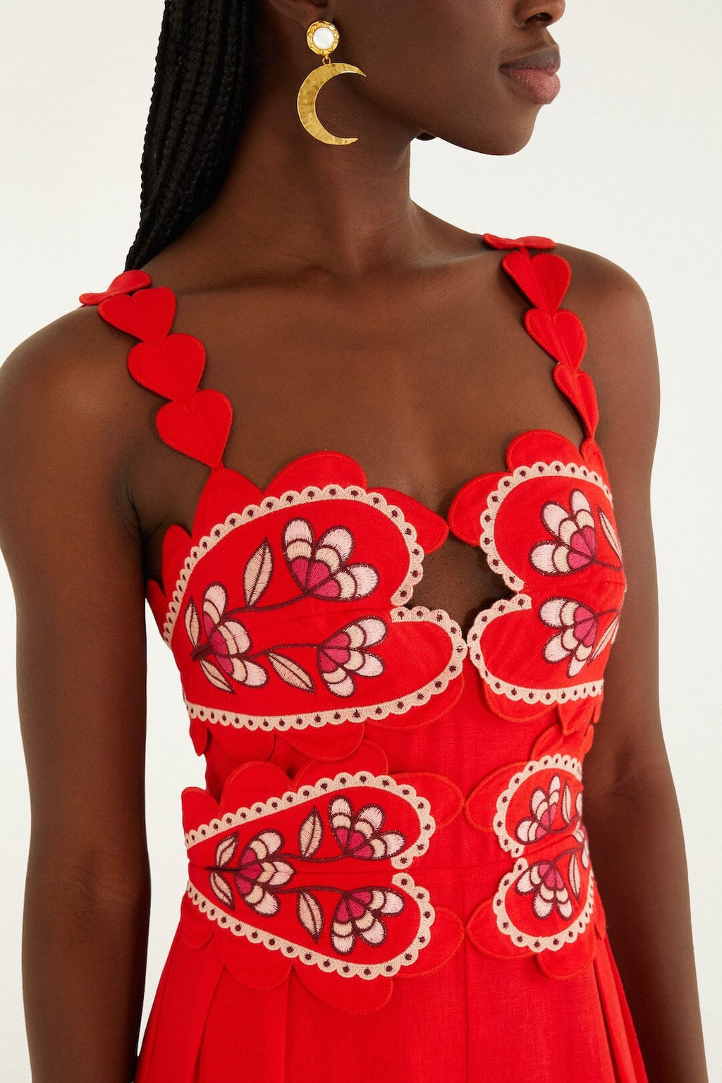 Pink Lovely Pineapples Embroidered Lenzing™ Ecovero™ Euroflax™ Jumpsuit