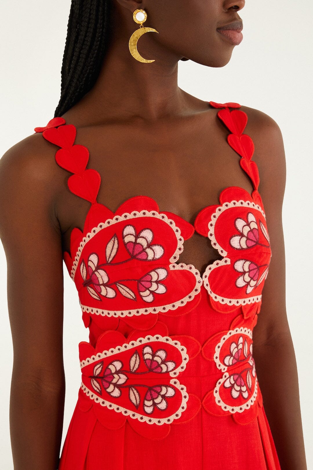 Pink Lovely Pineapples Embroidered Lenzing™ Ecovero™ Euroflax™ Jumpsuit