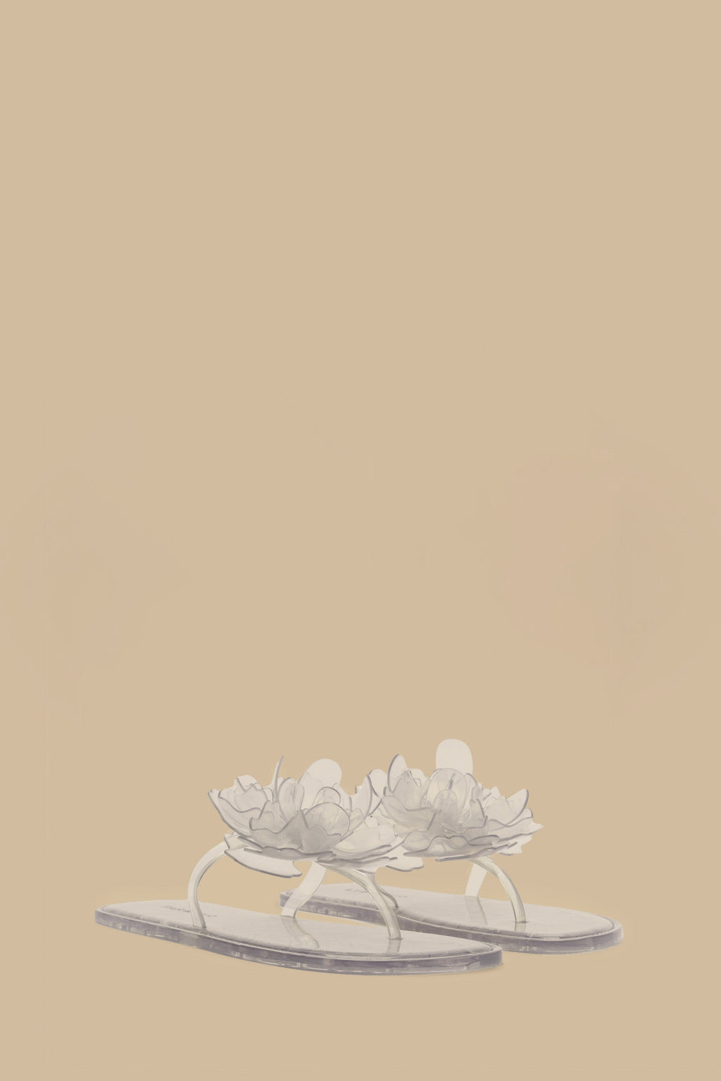 Ivory Flower Jelly Flat Sandal
