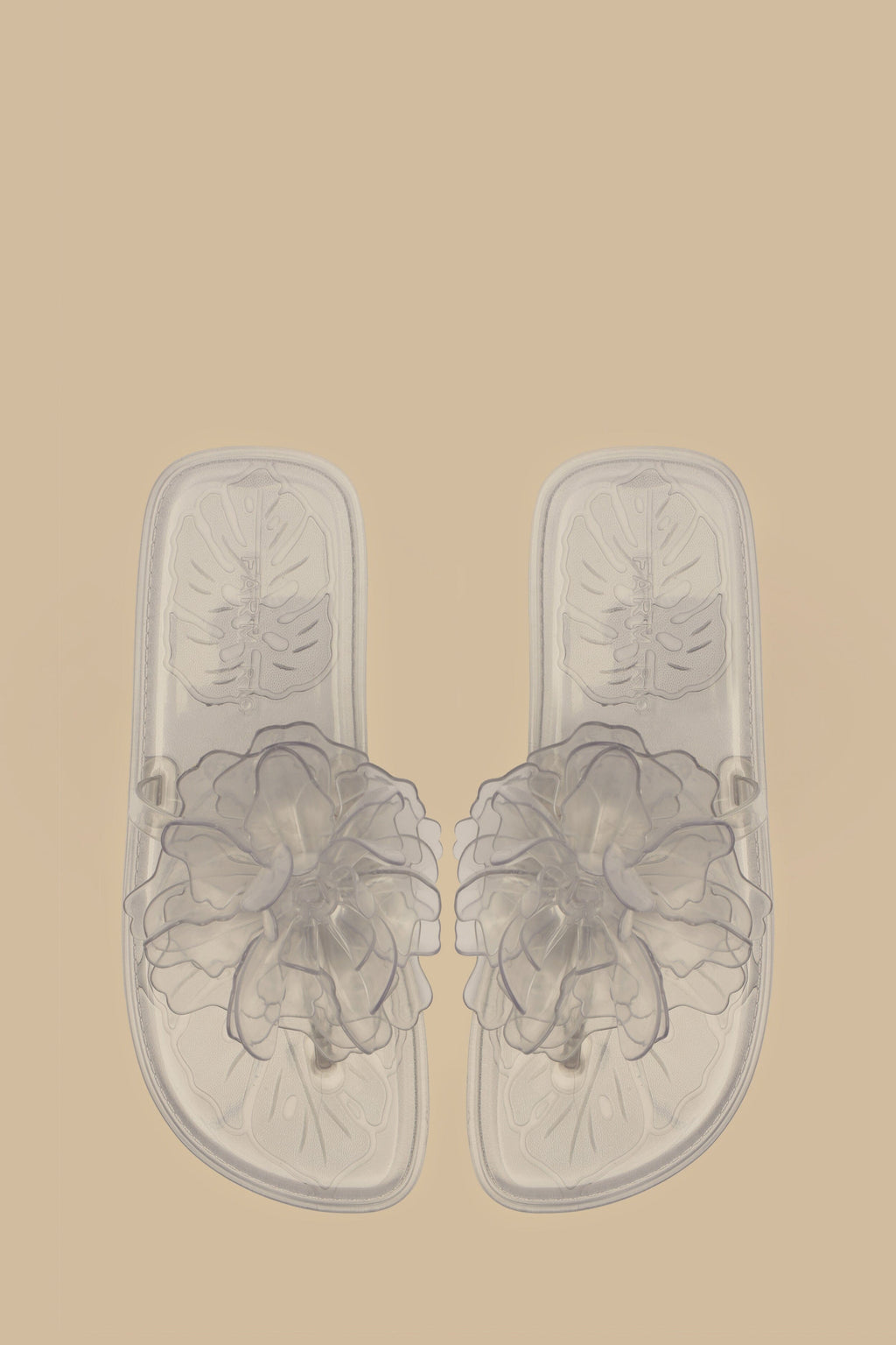 Ivory Flower Jelly Flat Sandal