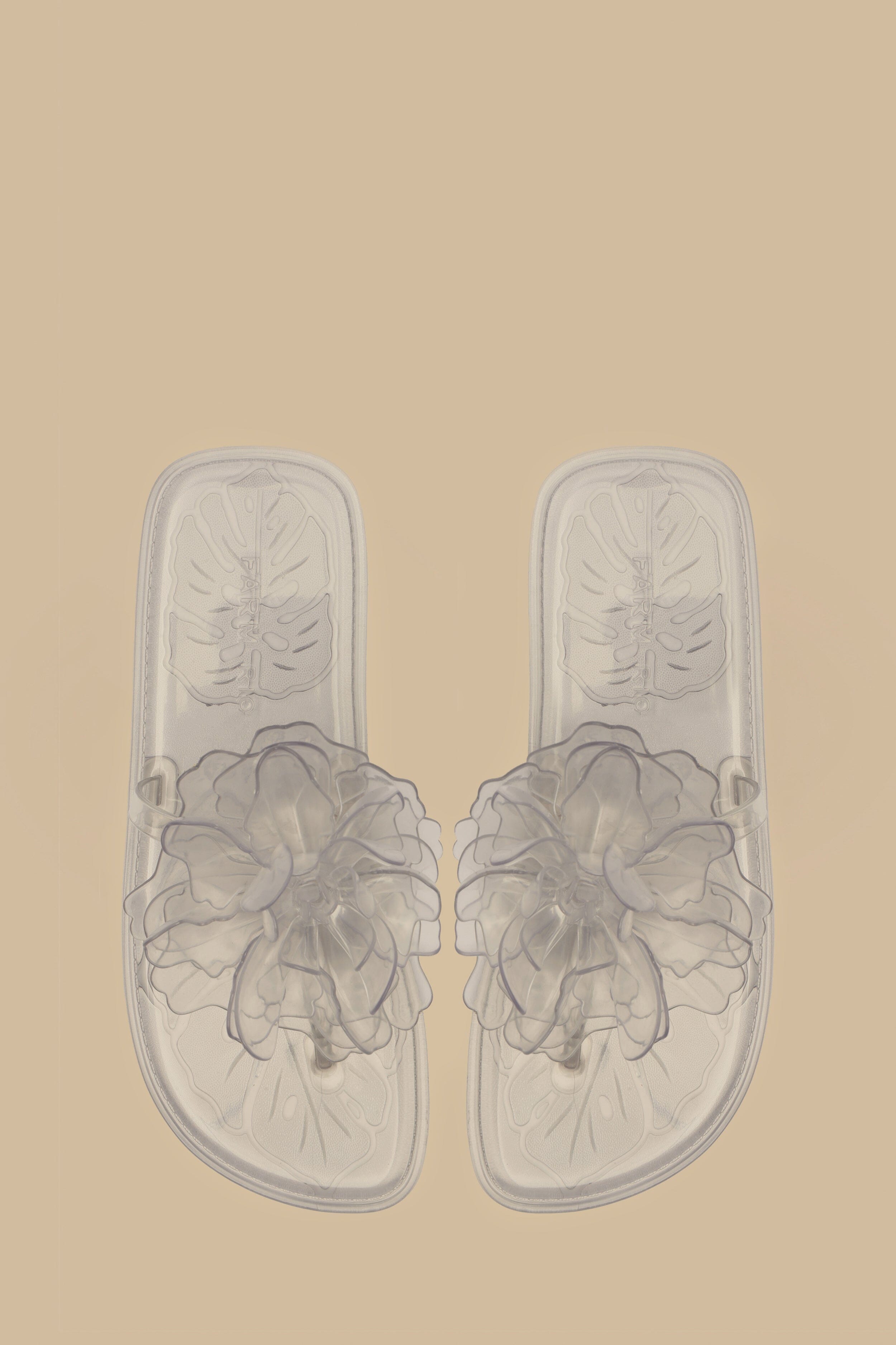 Ivory Flower Jelly Flat Sandal