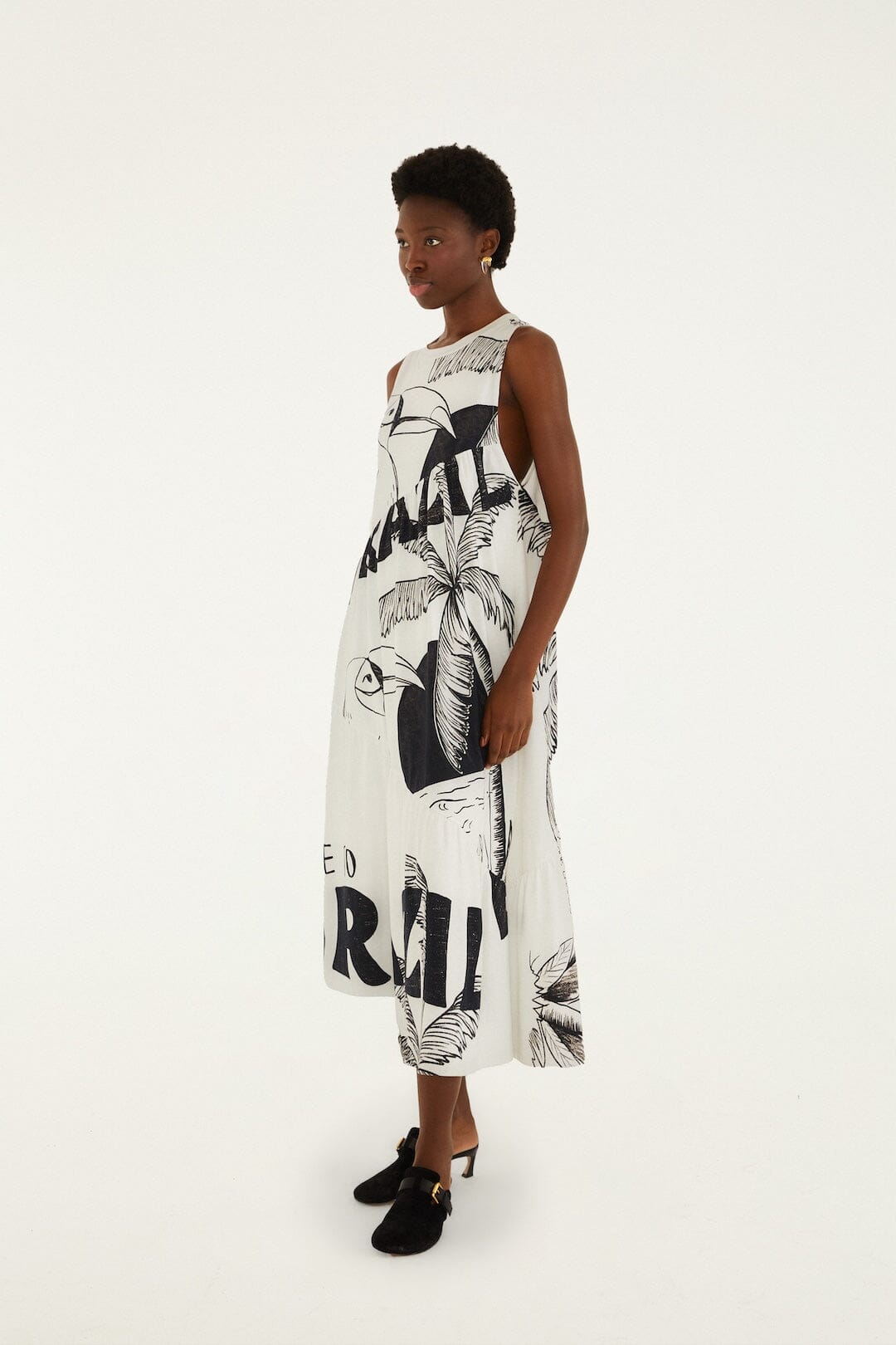 Come To Brasil Organic Cotton Patch Midi Dress