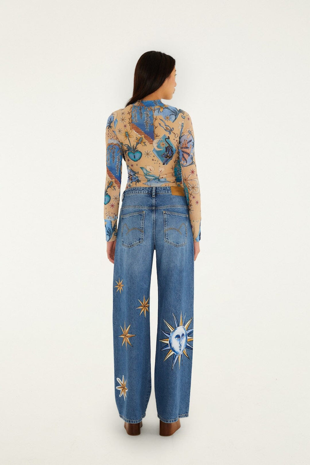Denim Mystical Wide-Leg Pants