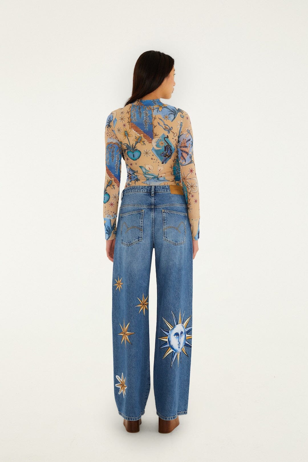 Denim Mystical Wide-Leg Pants