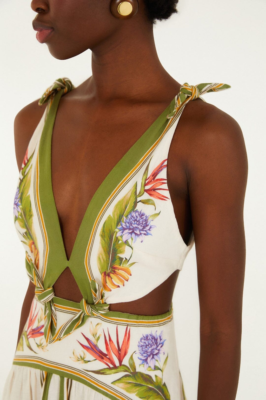Sand Tropical Scarf Lenzing™ Ecovero™ Euroflax™ Maxi Dress
