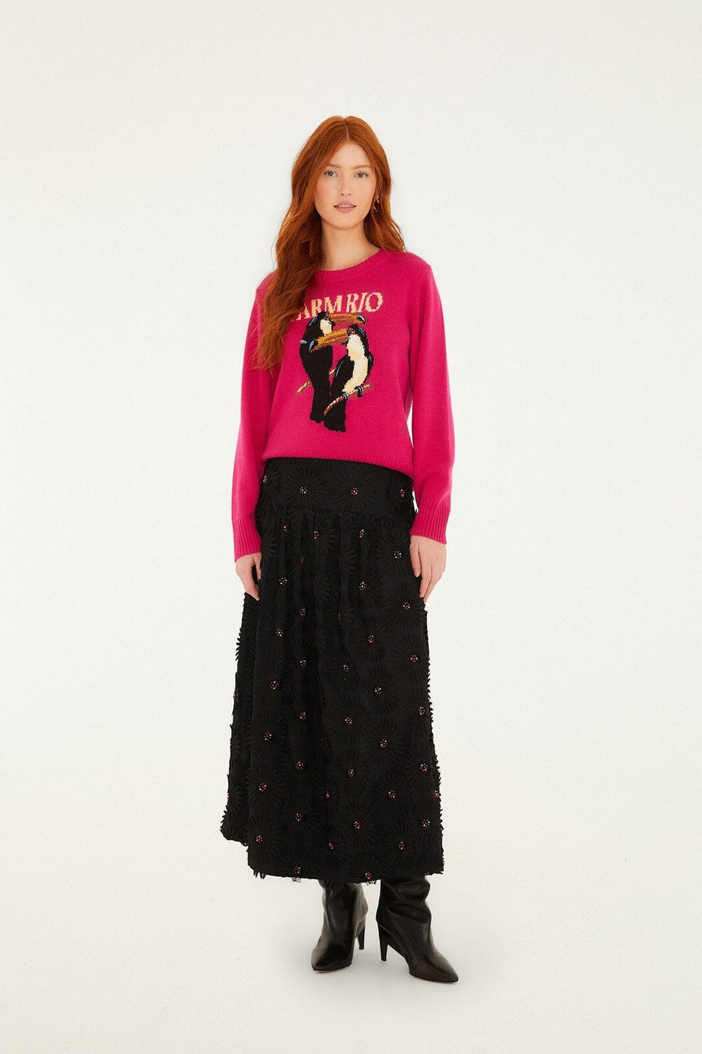 Pink Farm Rio Toucan Knit Sweater