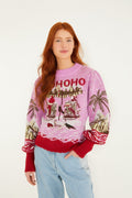 Pink From Sand To Snow Knit Sweater
