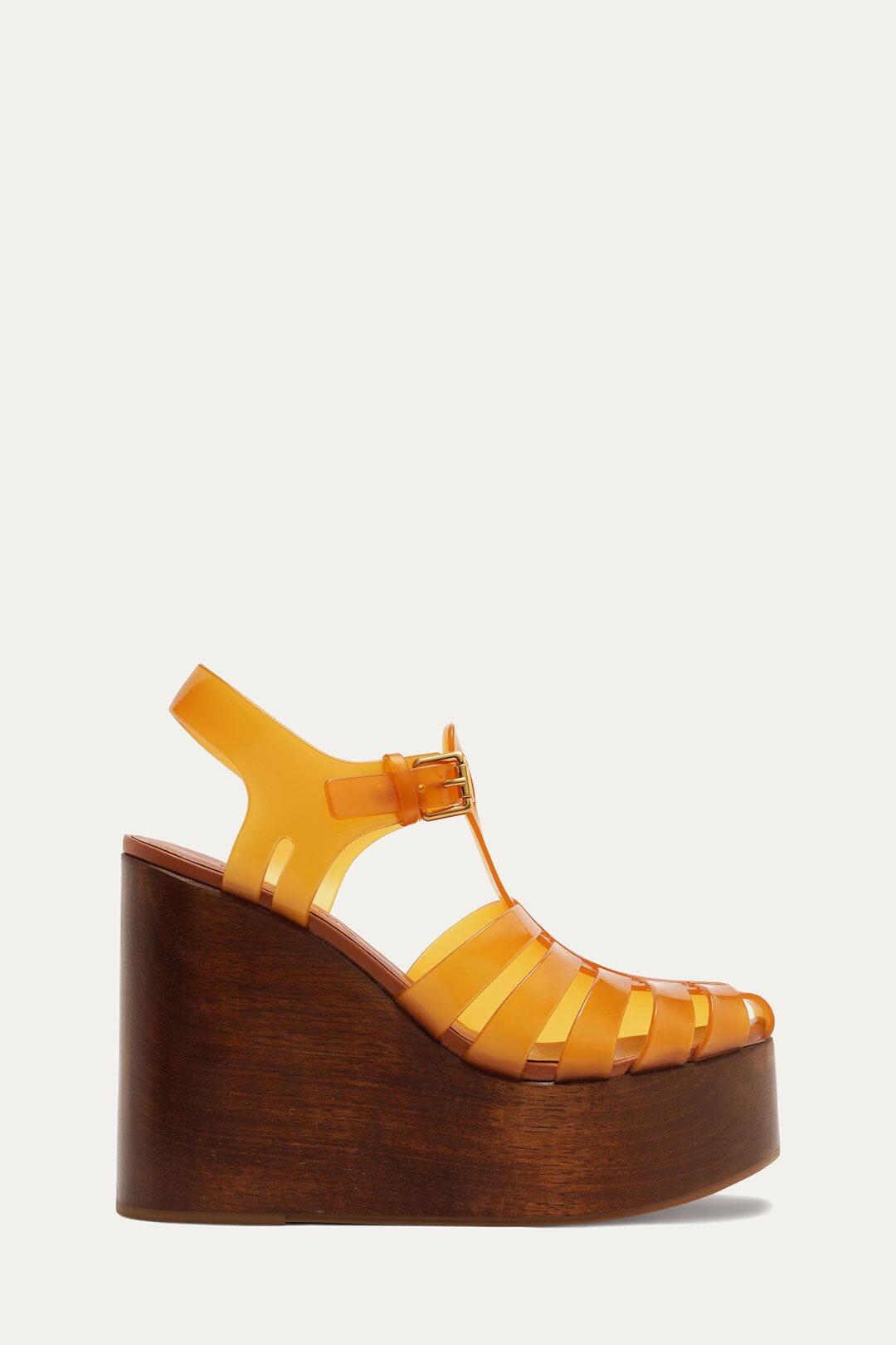 Beige Fisherman Jelly Wedge Sandal