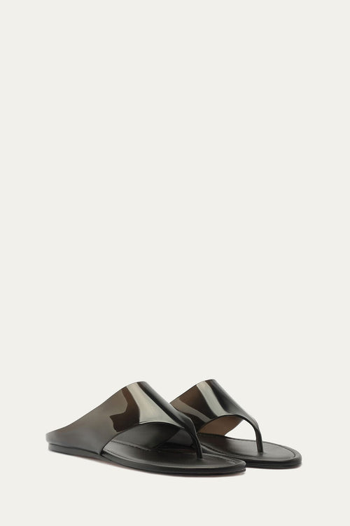 Black Jelly Flat Sandal
