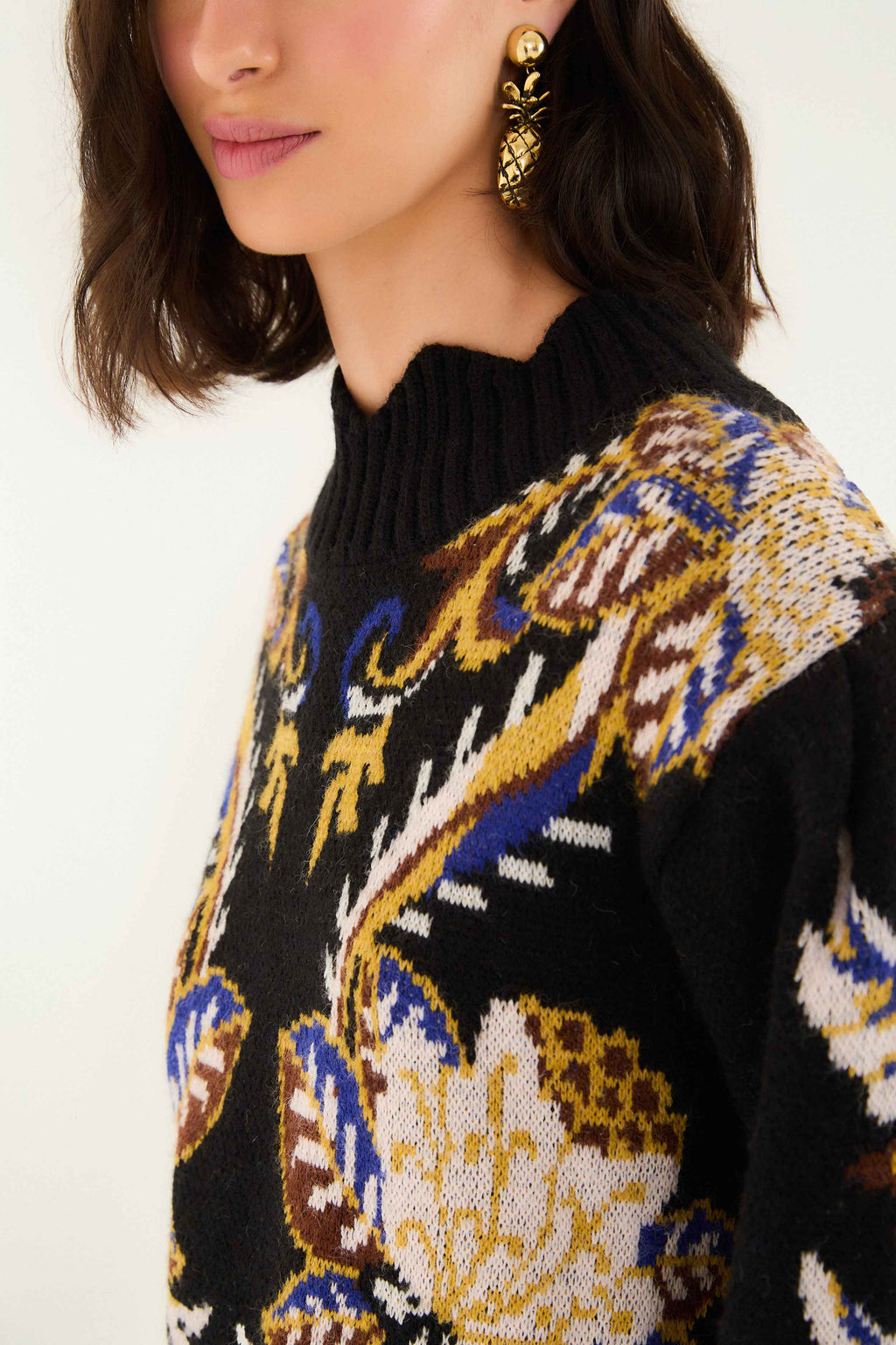 black majestic hearts knit cardigan
