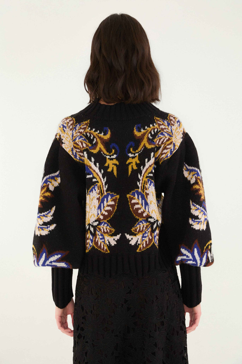 black majestic hearts knit cardigan