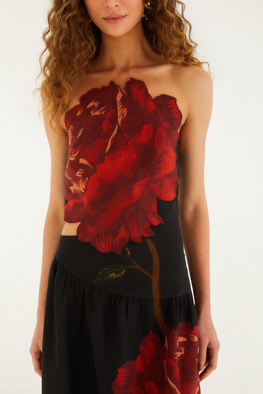 Black Rosalia Artisanal Lenzing Ecovero Euroflax Midi Dress