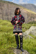 Black Valentina Puff Sleeve Knit Dress
