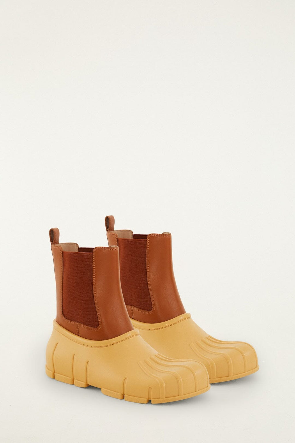 Butter Yellow Monstera Rain Chelsea Boot