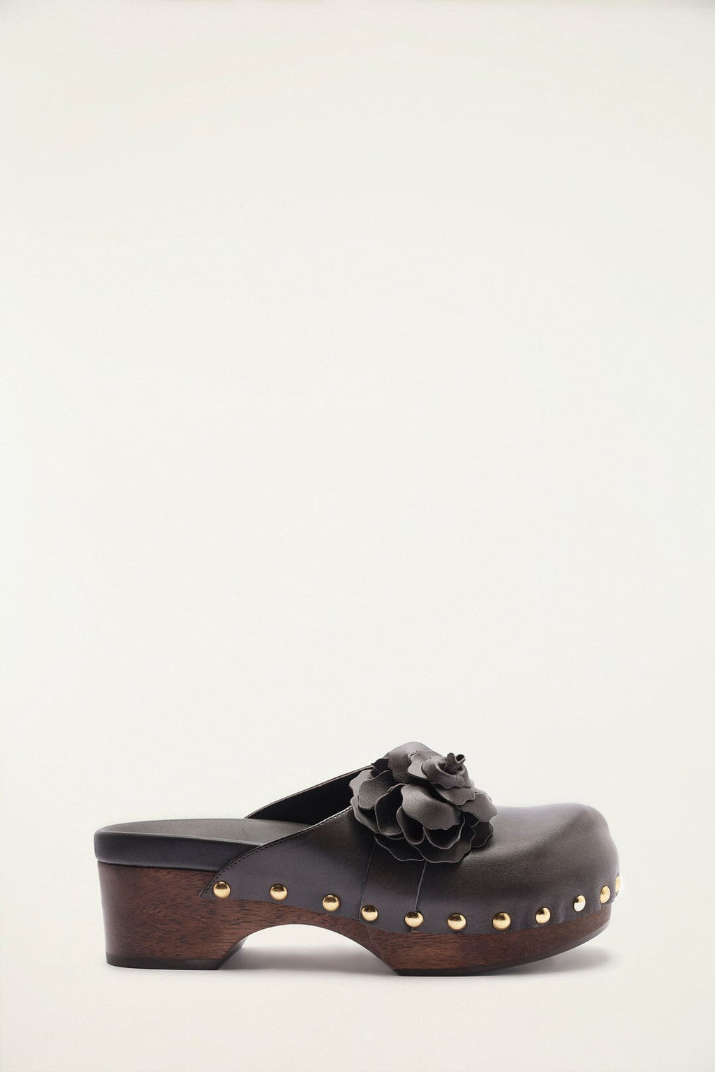 Dark Brown Flower Clog