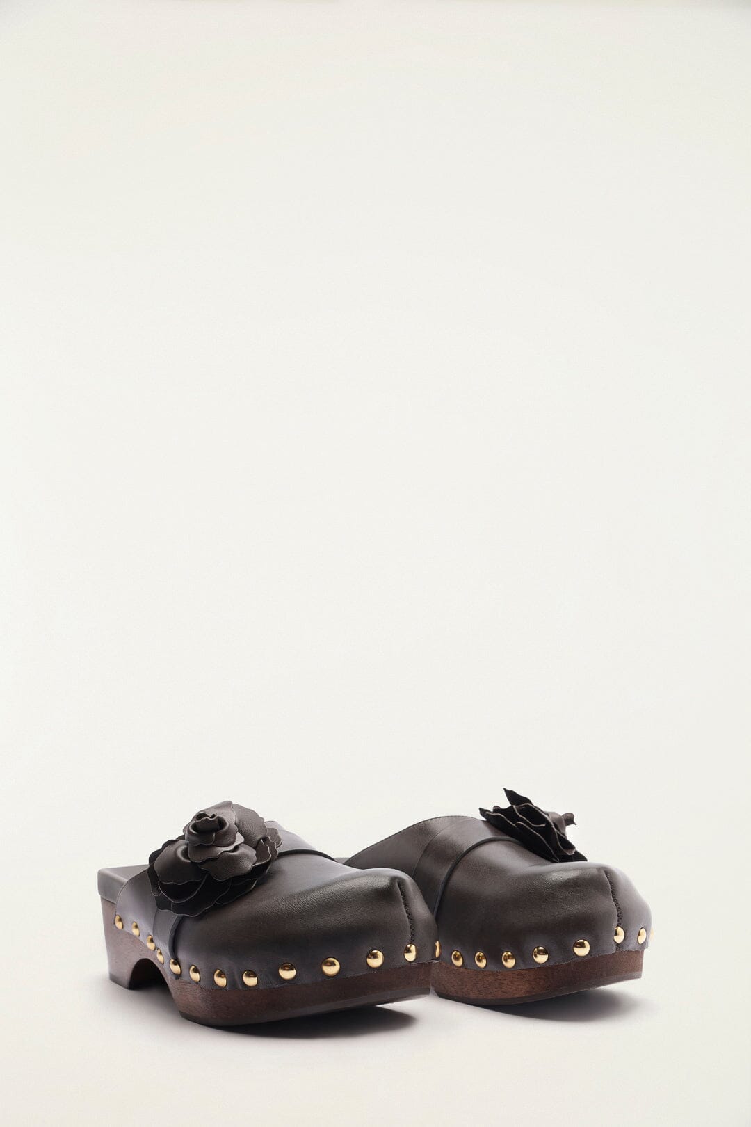 Dark Brown Flower Clog