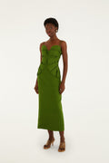 Green Monstera Leaf Sleeveless Maxi Dress Red Sleeveless Euroflax