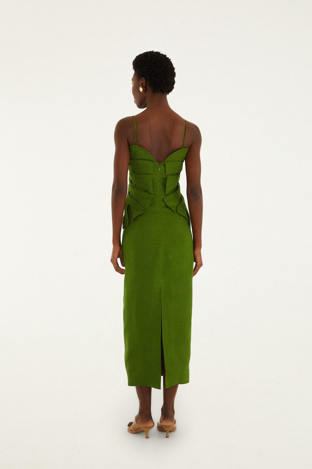 Green Monstera Leaf Sleeveless Maxi Dress Red Sleeveless Euroflax