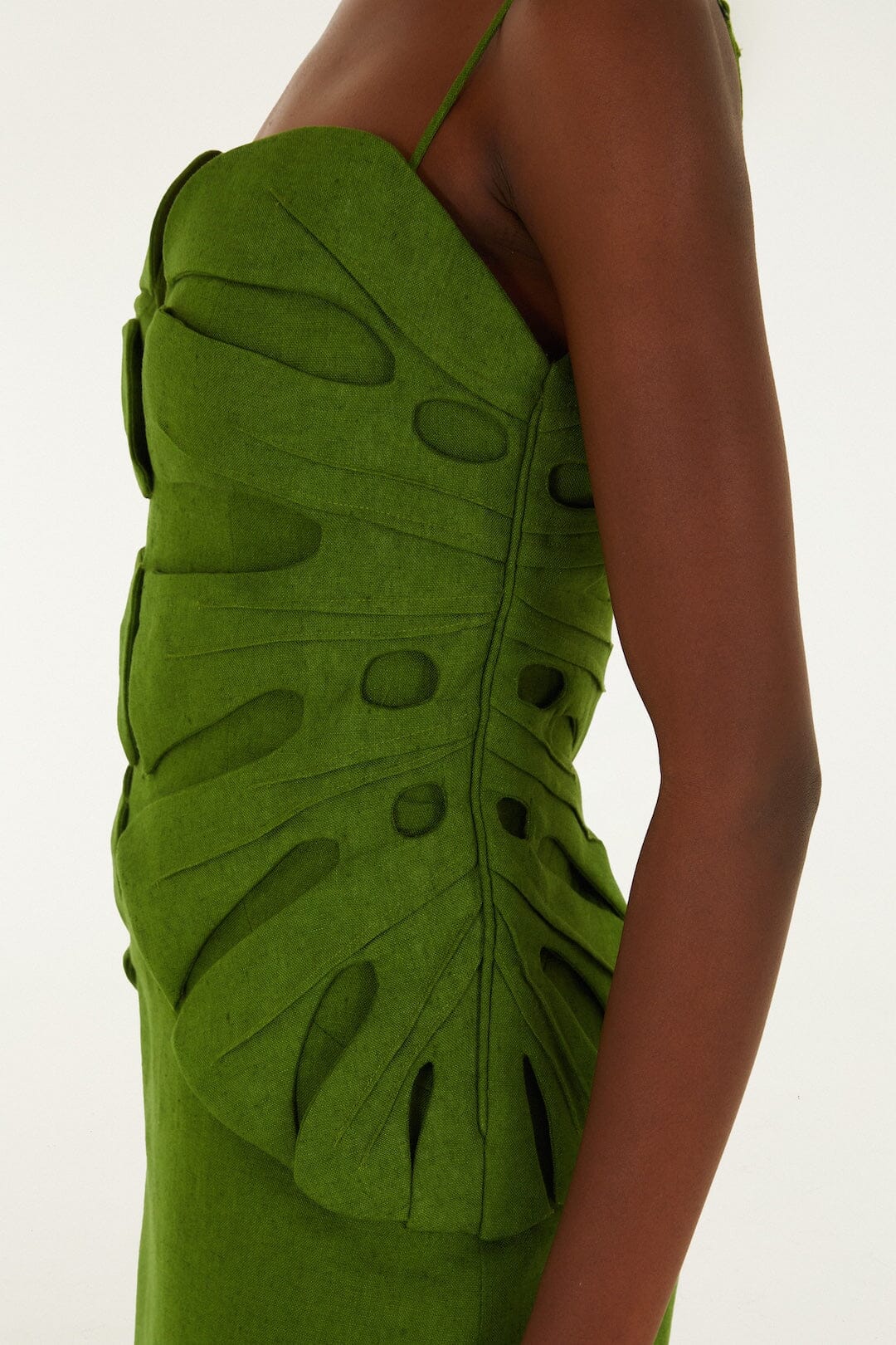 Green Monstera Leaf Sleeveless Maxi Dress Red Sleeveless Euroflax