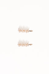 Isabella Hair Clip Set - Pearl