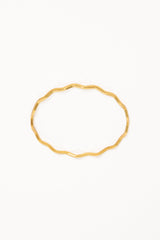 Layla Wave Bangle - Gold