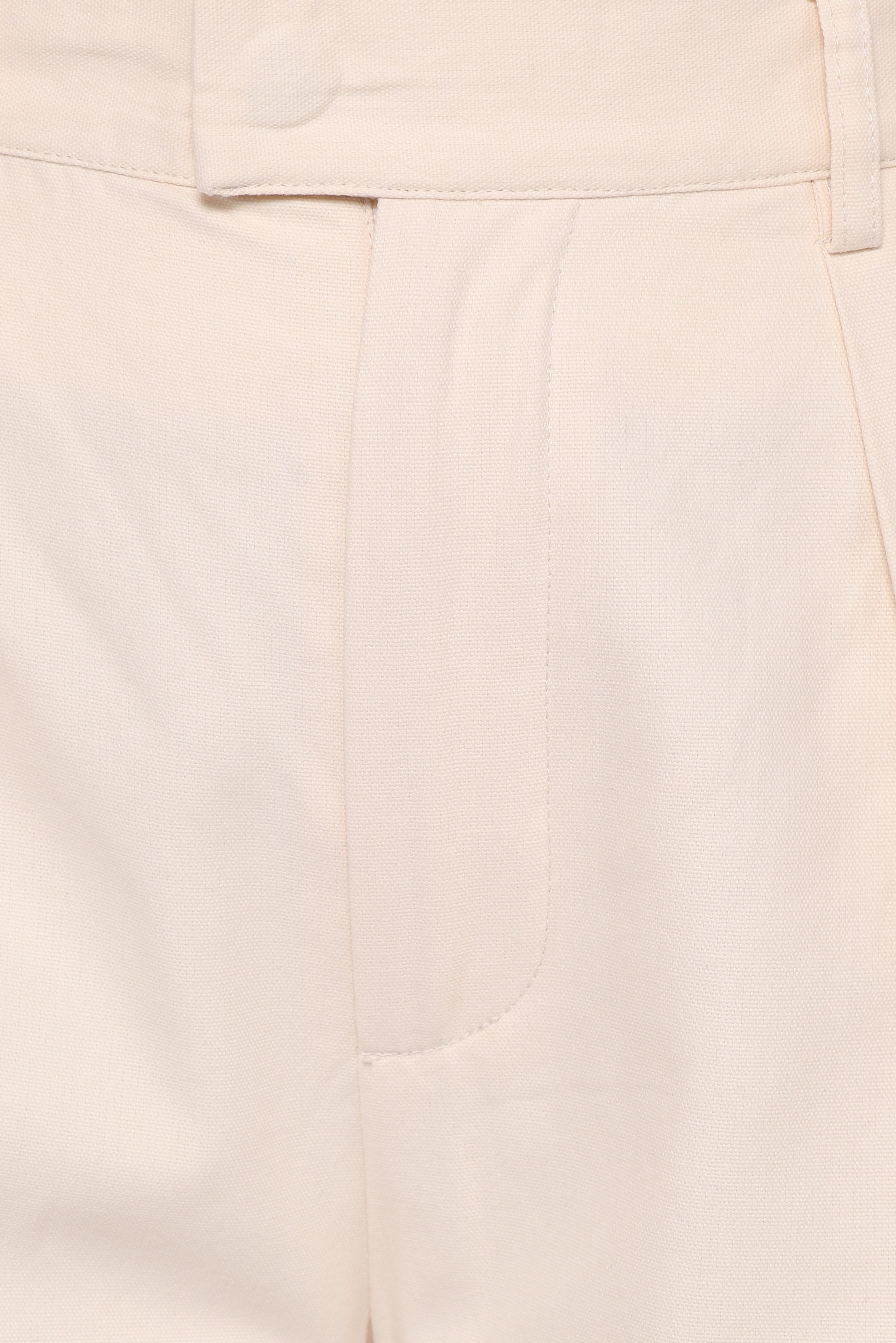 Asher Tie Detail Tapered Leg Pants - Cream
