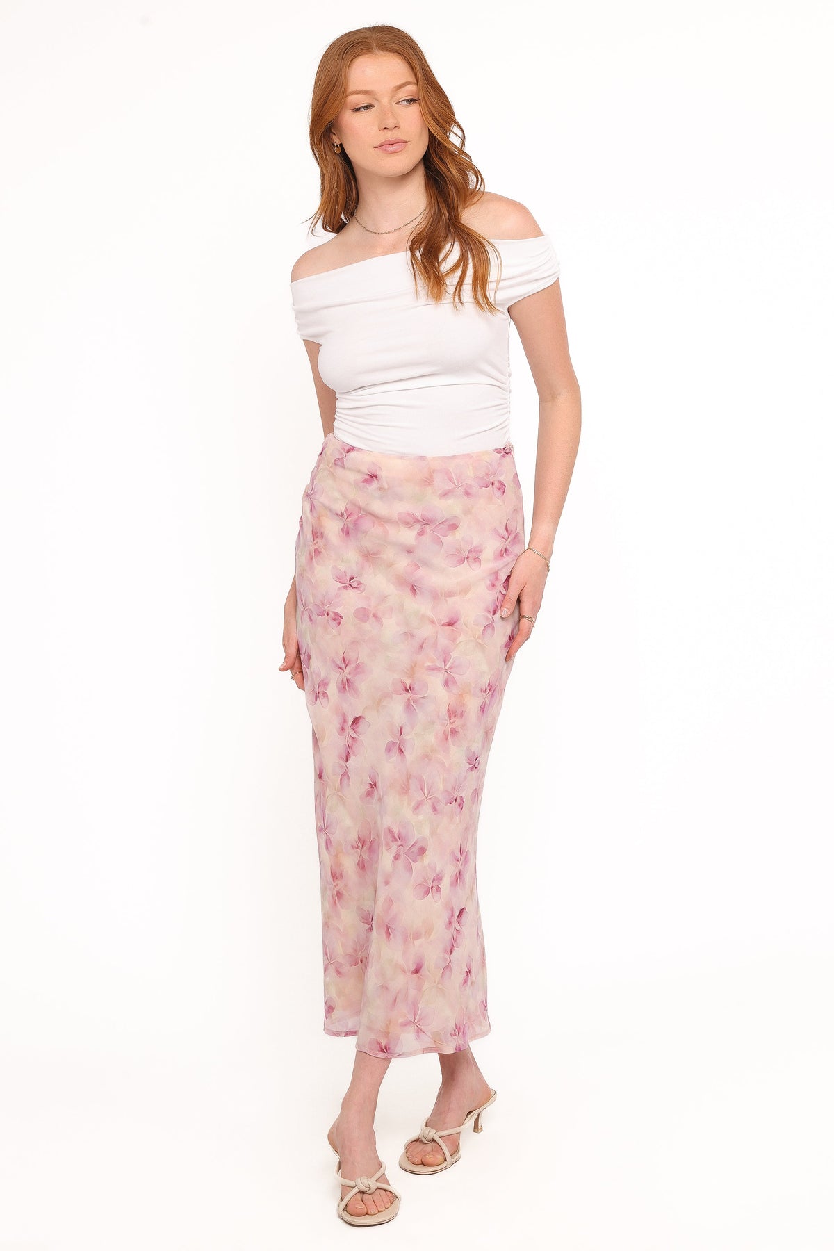 Giarda Maxi Skirt - Pink Floral