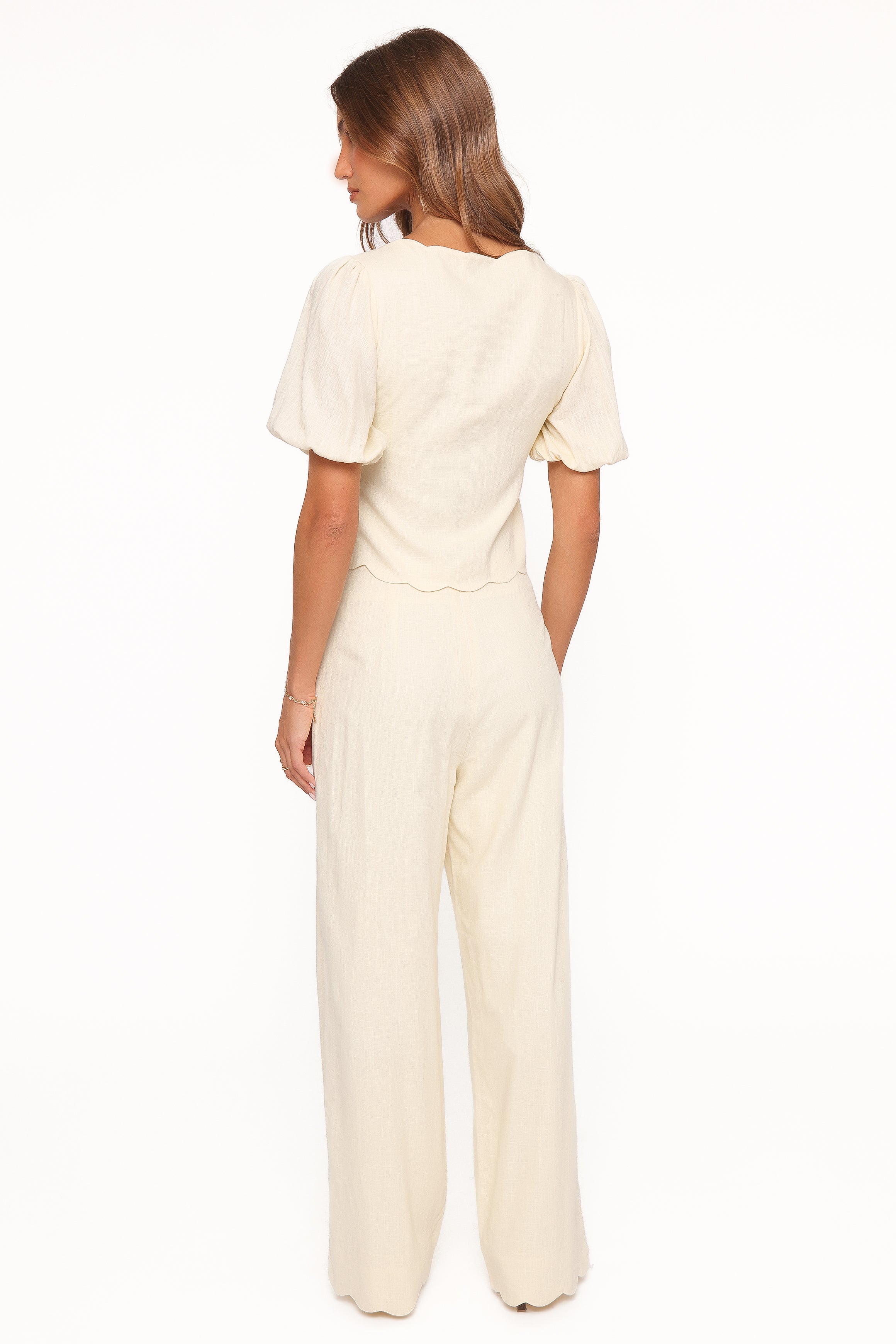 Jensen Scallop Hem Pant - Butter Yellow